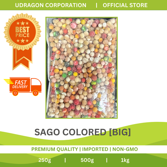 Premium Colored Tapioca Pearls/ Sago (Big) - 250g, 500g, 1kg