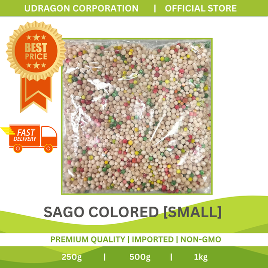 Premium Colored Tapioca Pearls/ Colored Sago (Small) - 250g, 500g, 1kg