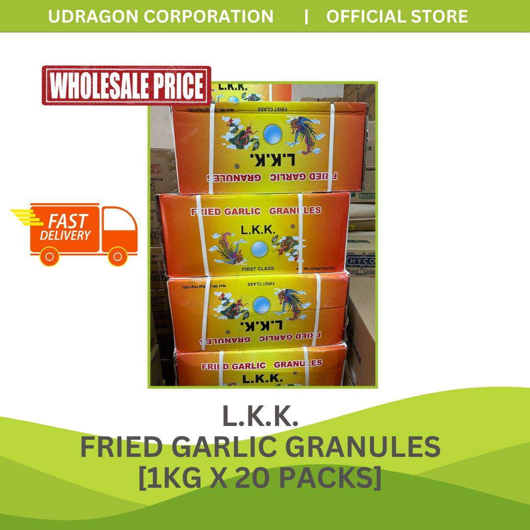 [Wholesale] L.K.K. Fried Garlic- 1 box (1kg x 20 packs)