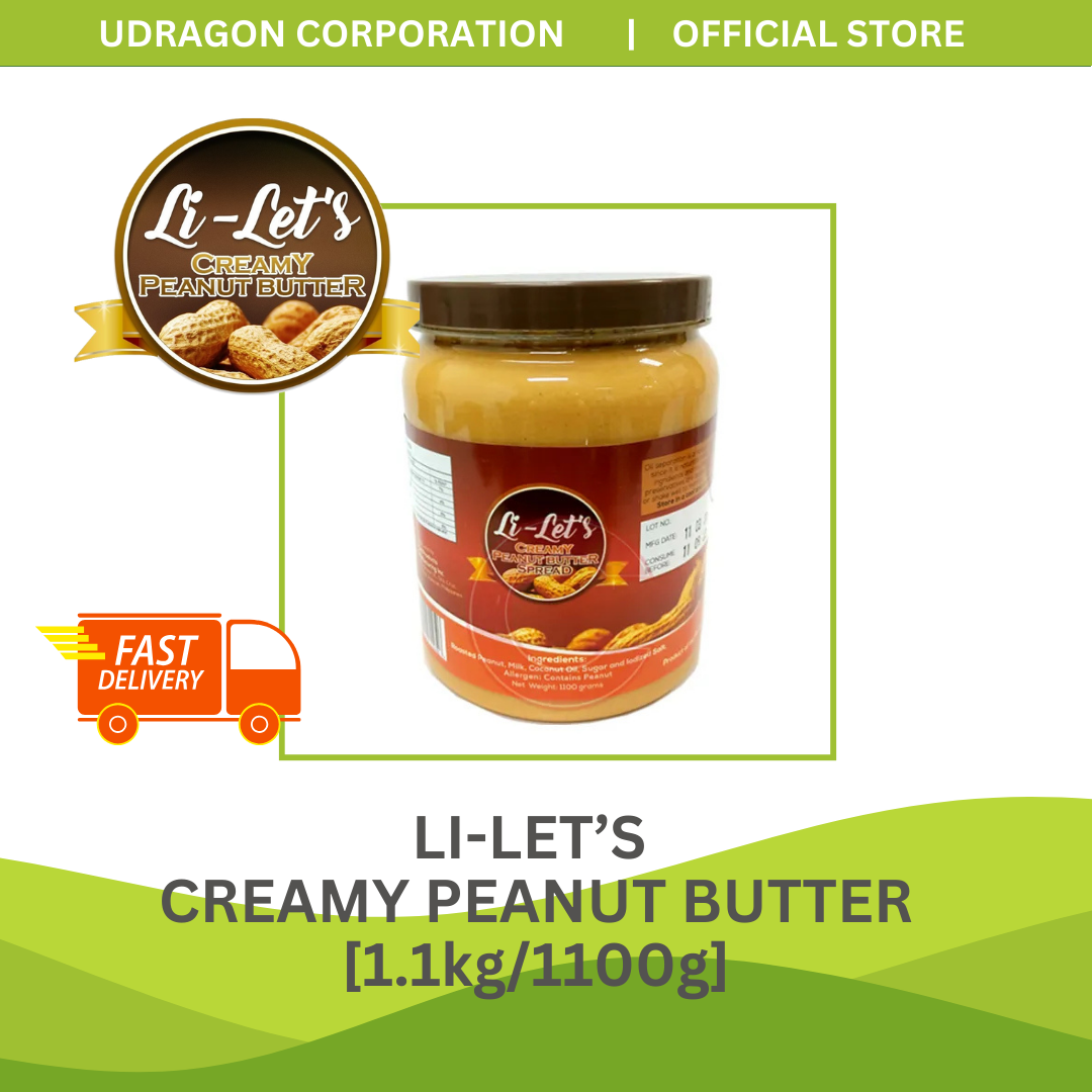 LI-LET'S CREAMY PEANUT BUTTER (1.1kg) | LILETS PEANUT BUTTER