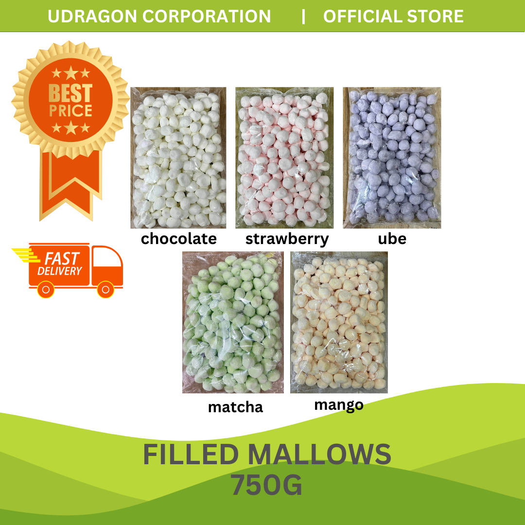 Filled Marshmallows (Chocolate, Strawberry, Ube, Matcha, Mango)- 750G