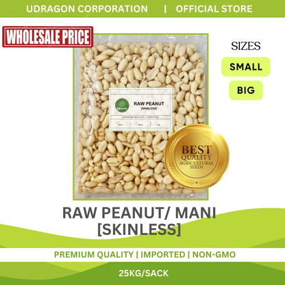 [WHOLESALE] Premium Quality Raw Peanuts Skinless/ Raw Mani  1 SACK/25KGS